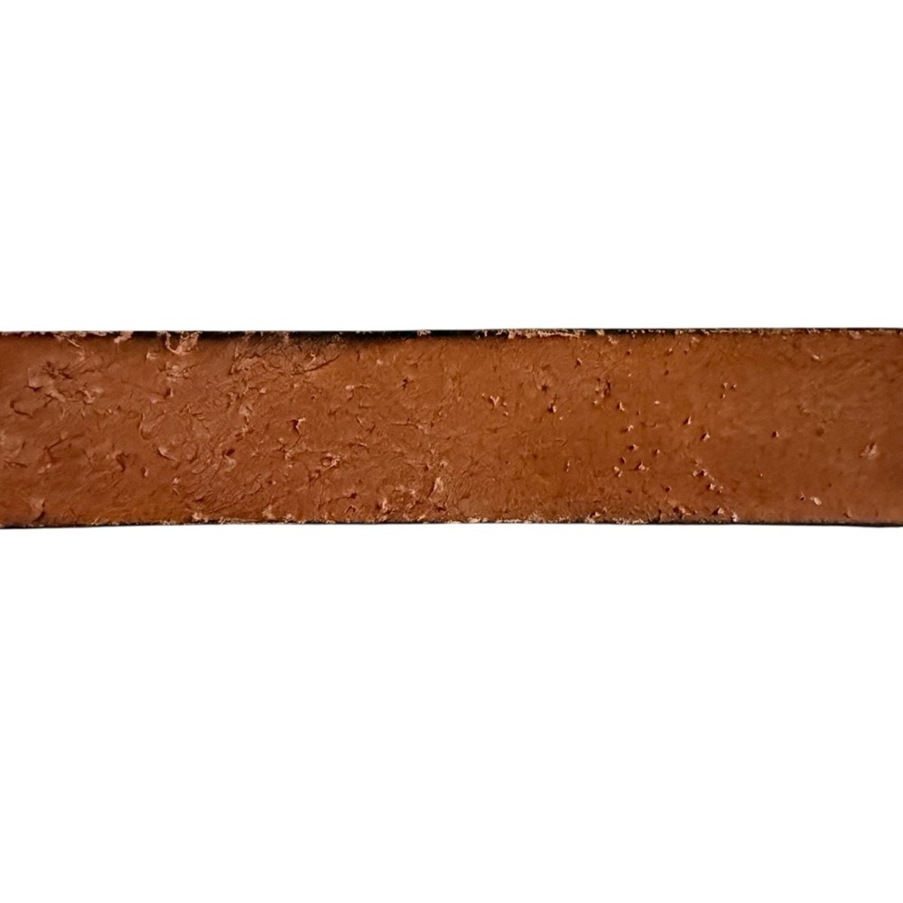 Vintage Tooled Transport Truck Brown Leather Belt Size 34 Removable Buckle USA - Picture 10 of 13